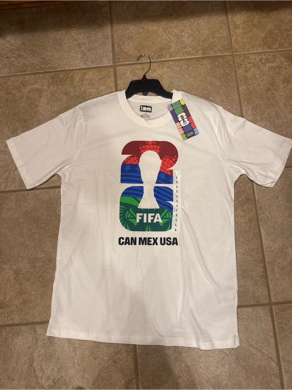 FIFA World Cup 2026 CAN MEX USA White Graphic Tee